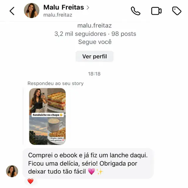 Depoimento de cliente